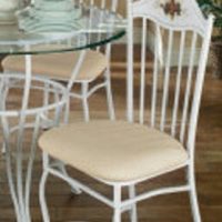 Set of 4 wrought iron dining room chairs