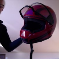 Snowmobile Helmet. Official Ski-Doo, Lazer brand. Adult size medium. Beautiful red. Warm!